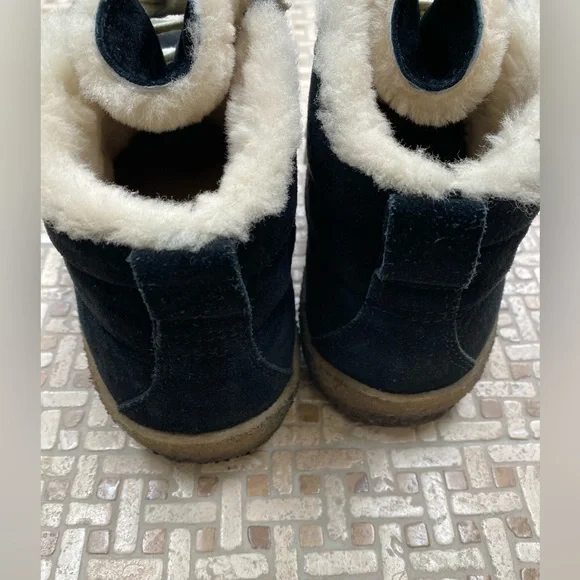 F-Troupe black suede shearling boots - Picture 3 of 6